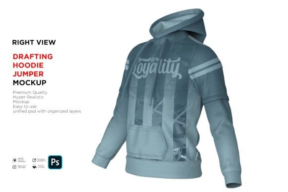 Download Drafting Hoodie Jumper Left Mockup - Drafting Collection
