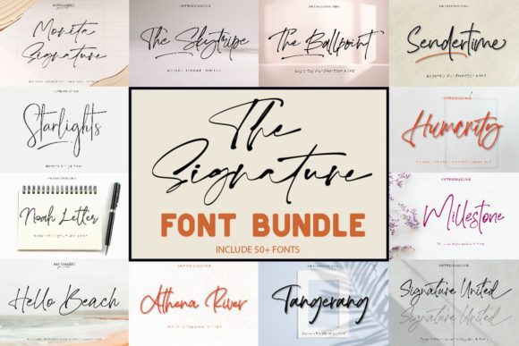 Download The Signature Font Bundle - Nature Collection